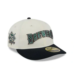 Caps* Milwaukee Brewers Forest Visor Retro Crown 59FIFTY Fitted Hat - KTGCaps - Baseball caps for various teams, purchased online at a discount