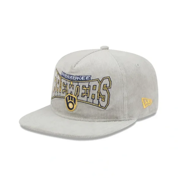 Caps* Milwaukee Brewers Gray Cord Golfer Hat - KTGCaps - Baseball caps for various teams, purchased online at a discount