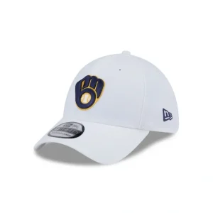 Caps* Milwaukee Brewers Optic White 39THIRTY Stretch Fit Hat - KTGCaps - Baseball caps for various teams, purchased online at a discount