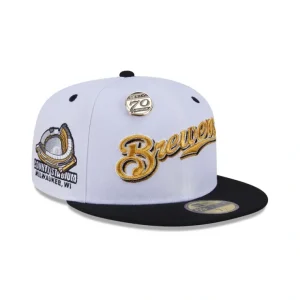Caps* Milwaukee Brewers 70th Anniversary 59FIFTY Fitted Hat - KTGCaps - Baseball caps for various teams, purchased online at a discount