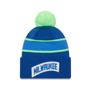 Caps* Milwaukee Bucks 2023 City Edition Pom Knit Hat - KTGCaps - Baseball caps for various teams, purchased online at a discount