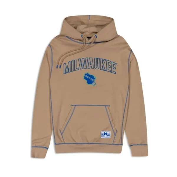 Caps* Milwaukee Bucks 2023 City Edition Tan Hoodie - KTGCaps - Baseball caps for various teams, purchased online at a discount