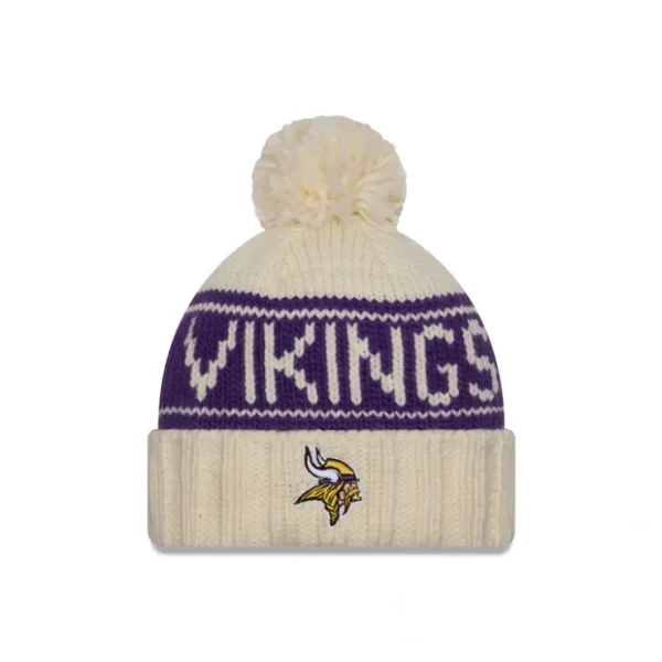 Caps* Minnesota Vikings 2024 Cold Weather Chrome Pom Knit Hat - KTGCaps - Baseball caps for various teams, purchased online at a discount