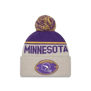 Caps* Minnesota Vikings 2024 Cold Weather Historic Pom Knit Hat - KTGCaps - Baseball caps for various teams, purchased online at a discount