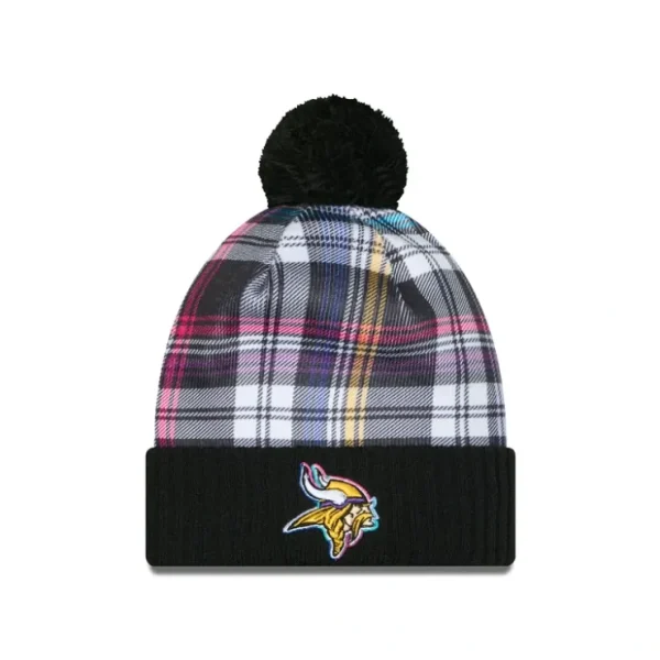 Caps* Minnesota Vikings 2024 Crucial Catch Sport Pom Knit Hat - KTGCaps - Baseball caps for various teams, purchased online at a discount