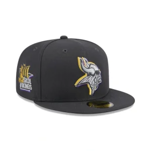 Caps* Minnesota Vikings 2024 Draft Gray 59FIFTY Fitted Hat - KTGCaps - Baseball caps for various teams, purchased online at a discount