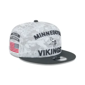 Caps* Minnesota Vikings 2024 Salute to Service 9FIFTY Snapback Hat - KTGCaps - Baseball caps for various teams, purchased online at a discount