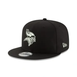 Caps* Minnesota Vikings Black and White 9FIFTY Snapback Hat - KTGCaps - Baseball caps for various teams, purchased online at a discount