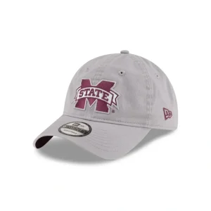 Caps* Mississippi State Bulldogs Gray 9TWENTY Adjustable Hat - KTGCaps - Baseball caps for various teams, purchased online at a discount