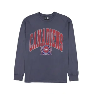 Caps* Montreal Canadiens Oversized Essentials Long Sleeve TShirt - KTGCaps - Baseball caps for various teams, purchased online at a discount