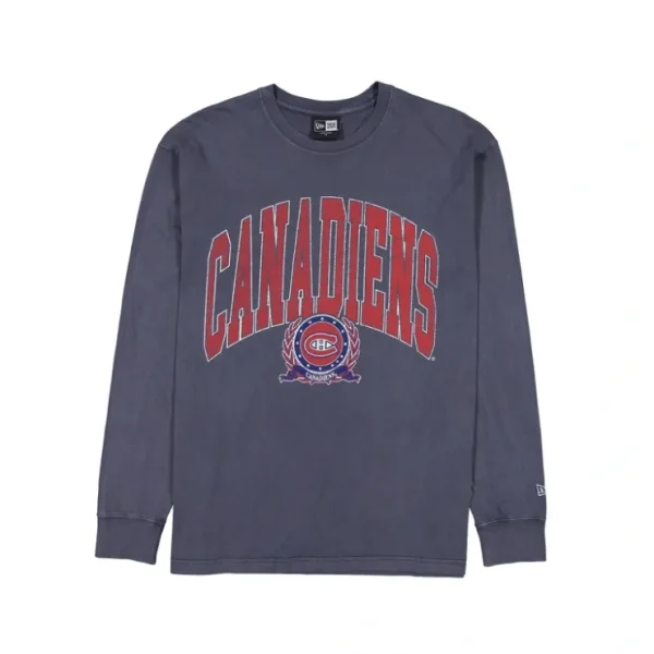 Caps* Montreal Canadiens Oversized Essentials Long Sleeve TShirt - KTGCaps - Baseball caps for various teams, purchased online at a discount