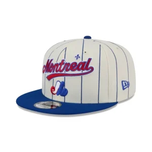 Best Sale Montreal Expos Jersey Pinstripe 9FIFTY Snapback Hat - KTGCaps - Baseball caps for various teams, purchased online at a discount
