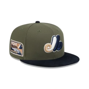 Caps* Montreal Expos Olive Green 59FIFTY Fitted Hat - KTGCaps - Baseball caps for various teams, purchased online at a discount