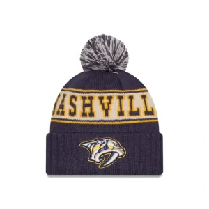 Caps* Nashville Predators Retro Pom Knit Hat - KTGCaps - Baseball caps for various teams, purchased online at a discount
