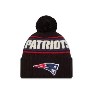 Caps* New England Patriots 2024 Cold Weather Black Pom Knit Hat - KTGCaps - Baseball caps for various teams, purchased online at a discount