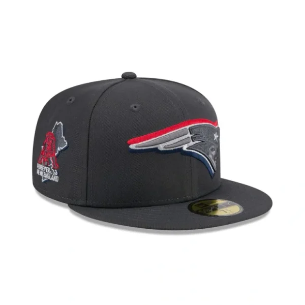 Caps* New England Patriots 2024 Draft Gray 59FIFTY Fitted Hat - KTGCaps - Baseball caps for various teams, purchased online at a discount