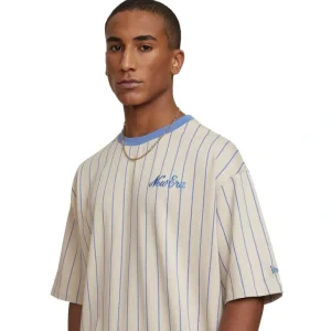 Sale New Era Cap Essential Stone Pinstripe Oversized TShirt - KTGCaps - Baseball caps for various teams, purchased online at a discount