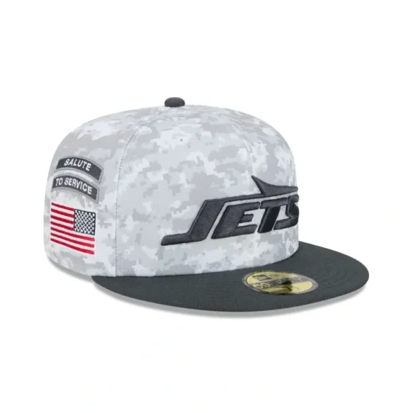 Best Sale New York Jets 2024 Salute to Service 59FIFTY Fitted Hat - KTGCaps - Baseball caps for various teams, purchased online at a discount