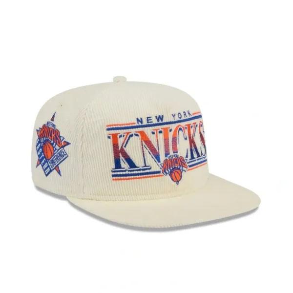 Best Sale New York Knicks Throwback Corduroy Golfer Hat - KTGCaps - Baseball caps for various teams, purchased online at a discount
