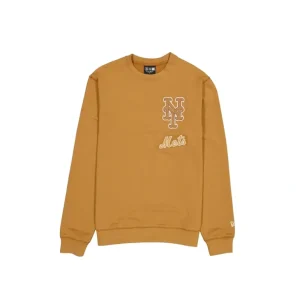 Shop New York Mets Light Bronze Logo Select Crewneck - KTGCaps - Baseball caps for various teams, purchased online at a discount