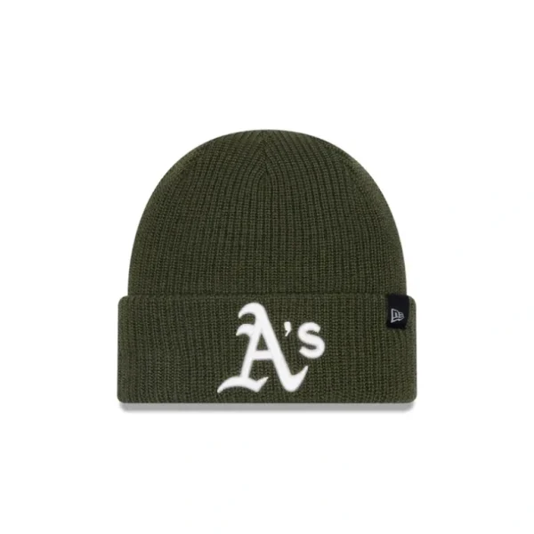 New Oakland Athletics Green Merino Wool Knit Beanie - KTGCaps - Baseball caps for various teams, purchased online at a discount