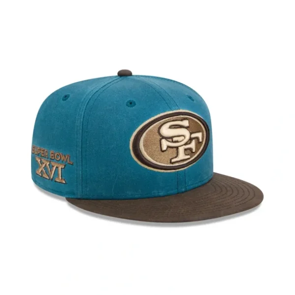 Sale San Francisco 49ers Indigo 59FIFTY Fitted Hat - KTGCaps - Baseball caps for various teams, purchased online at a discount