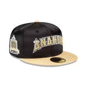 Caps* Los Angeles Angels Metallic Gold 59FIFTY Fitted Hat - KTGCaps - Baseball caps for various teams, purchased online at a discount