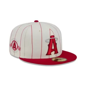 Caps* Los Angeles Angels Throwback Pinstripe 59FIFTY Fitted Hat - KTGCaps - Baseball caps for various teams, purchased online at a discount