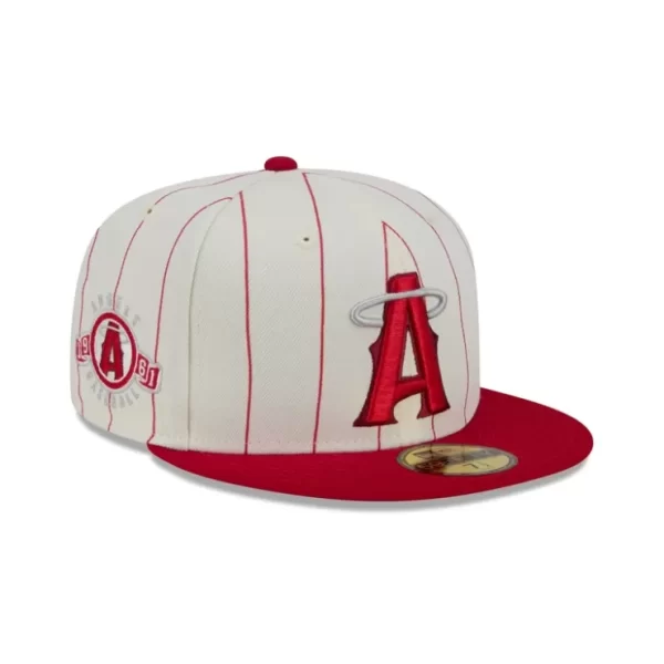 Caps* Los Angeles Angels Throwback Pinstripe 59FIFTY Fitted Hat - KTGCaps - Baseball caps for various teams, purchased online at a discount