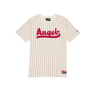 Caps* Los Angeles Angels Throwback Pinstripe TShirt - KTGCaps - Baseball caps for various teams, purchased online at a discount