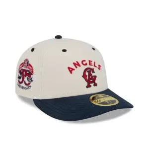 Caps* Los Angeles Angels Vintage Stack Low Profile 59FIFTY Fitted Hat - KTGCaps - Baseball caps for various teams, purchased online at a discount