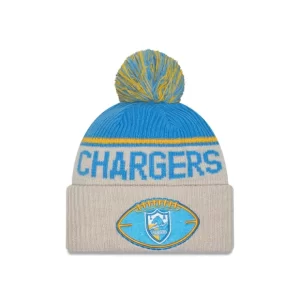 Caps* Los Angeles Chargers 2024 Cold Weather Historic Pom Knit Hat - KTGCaps - Baseball caps for various teams, purchased online at a discount