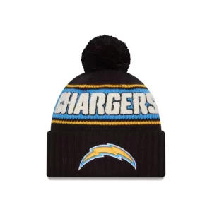 Caps* Los Angeles Chargers 2024 Cold Weather Black Pom Knit Hat - KTGCaps - Baseball caps for various teams, purchased online at a discount