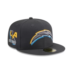 Caps* Los Angeles Chargers 2024 Draft Gray 59FIFTY Fitted Hat - KTGCaps - Baseball caps for various teams, purchased online at a discount