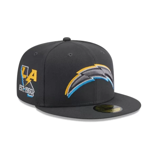 Caps* Los Angeles Chargers 2024 Draft Gray 59FIFTY Fitted Hat - KTGCaps - Baseball caps for various teams, purchased online at a discount