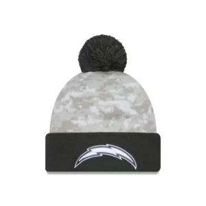Caps* Los Angeles Chargers 2024 Salute to Service Pom Knit Hat - KTGCaps - Baseball caps for various teams, purchased online at a discount