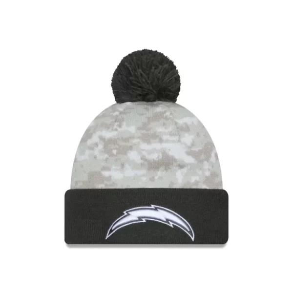 Caps* Los Angeles Chargers 2024 Salute to Service Pom Knit Hat - KTGCaps - Baseball caps for various teams, purchased online at a discount