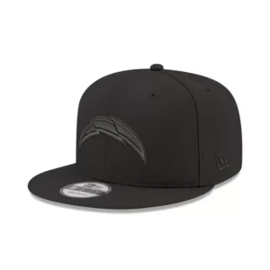 Caps* Los Angeles Chargers Black On Black 9FIFTY Snapback Hat - KTGCaps - Baseball caps for various teams, purchased online at a discount