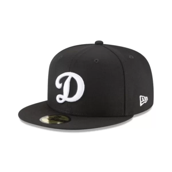 Caps* Los Angeles Dodgers Alternate Black and White Basic 59FIFTY Fitted Hat - KTGCaps - Baseball caps for various teams, purchased online at a discount