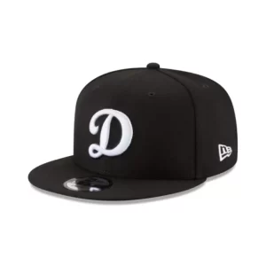 Caps* Los Angeles Dodgers Basic Black and White 9FIFTY Snapback Hat - KTGCaps - Baseball caps for various teams, purchased online at a discount