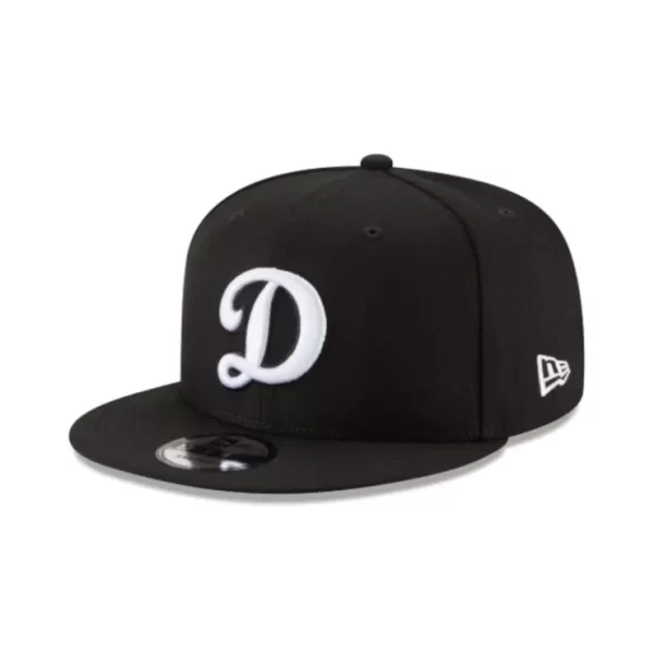 Caps* Los Angeles Dodgers Basic Black and White 9FIFTY Snapback Hat - KTGCaps - Baseball caps for various teams, purchased online at a discount