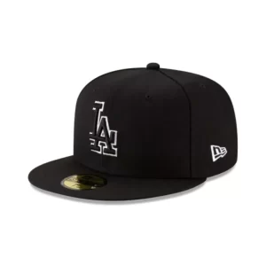 Caps* Los Angeles Dodgers Black Outline 59FIFTY Fitted Hat - KTGCaps - Baseball caps for various teams, purchased online at a discount