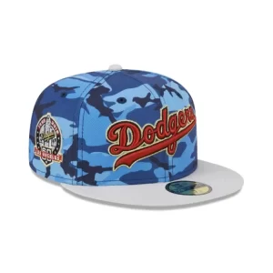 Caps* Los Angeles Dodgers Blue Camo 59FIFTY Fitted Hat - KTGCaps - Baseball caps for various teams, purchased online at a discount