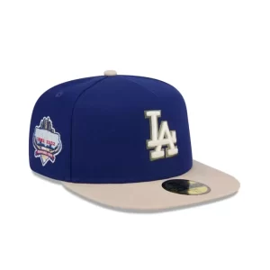 Caps* Los Angeles Dodgers Canvas 59FIFTY AFrame Fitted Hat - KTGCaps - Baseball caps for various teams, purchased online at a discount