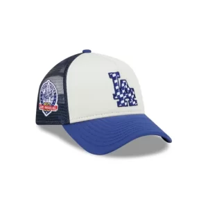 Caps* Los Angeles Dodgers Checkered Flag 9FORTY AFrame Trucker Hat - KTGCaps - Baseball caps for various teams, purchased online at a discount