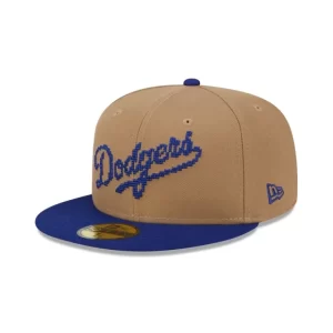 Caps* Los Angeles Dodgers Classic 8Bit Wordmark 59FIFTY Fitted Hat - KTGCaps - Baseball caps for various teams, purchased online at a discount