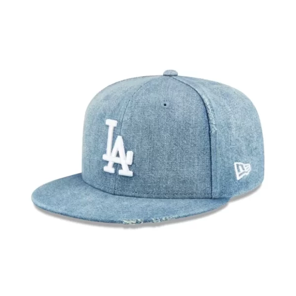 Caps* Los Angeles Dodgers Distressed Denim 59FIFTY Fitted Hat - KTGCaps - Baseball caps for various teams, purchased online at a discount