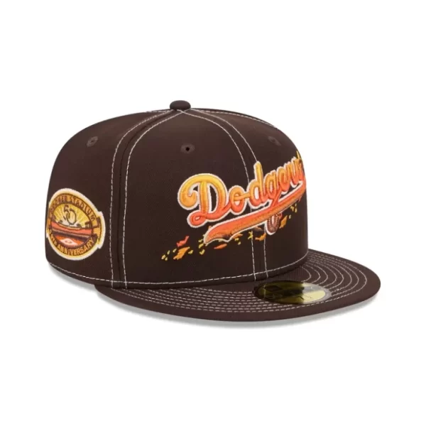 Caps* Los Angeles Dodgers Fall Foliage 59FIFTY Fitted Hat - KTGCaps - Baseball caps for various teams, purchased online at a discount