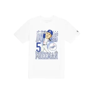 Caps* Los Angeles Dodgers Freddie Freeman Caricature TShirt - KTGCaps - Baseball caps for various teams, purchased online at a discount