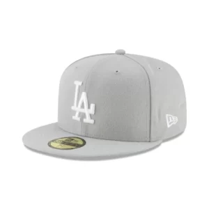 Caps* Los Angeles Dodgers Gray Basic 59FIFTY Fitted Hat - KTGCaps - Baseball caps for various teams, purchased online at a discount